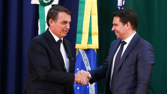 Jair Bolsonaro na posse de Alexandre Ramagem como diretor-geral da Abin - Valter Campanato/Agência Brasil