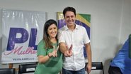 Lara Cavalcanti com o presidente do PL Pernambuco, Anderson Ferreira - Divulgação