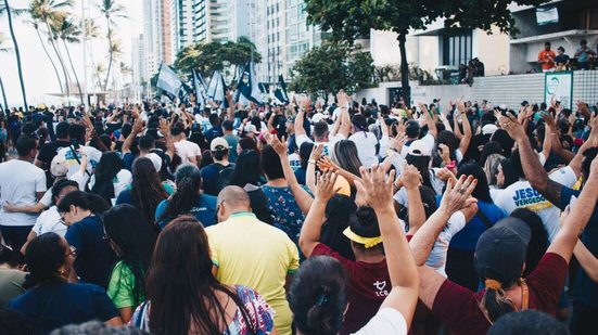 Marcha para Jesus ocorre neste sábado (31) em Boa Viagem, Recife - Divulgação