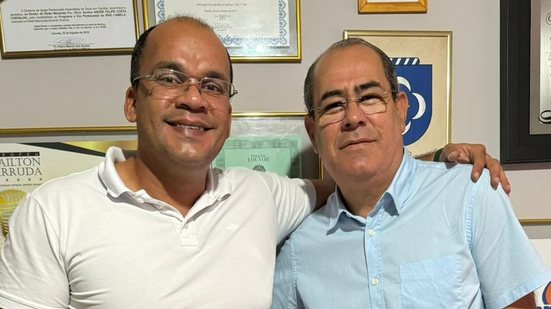 André Carvalho e Mano Medeiros, nos estúdios da rádio Maranata - Blog Imagem/Jamildo.com