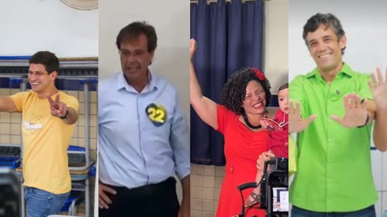 João Campos, Gilson Machado, Dani Portela e Daniel Coelho votaram pela manhã - Foto: Reprodução / Redes Socias