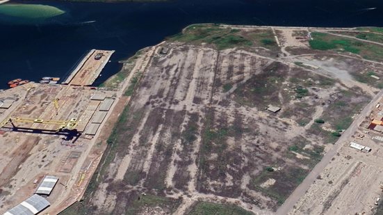 Complexo de Suape, onde ficará o primeiro terminal 100% eletrificado da América Latina - 📸 Google Earth