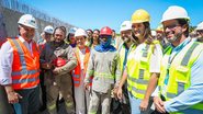 Rui Costa, Raquel Lyra e Mirella Almeida acompanharam vistoria das obras do Canal do Fragoso, em Olinda - Janaína Pepeu/Secom