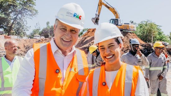 O ministro Rui Costa e a governadora Raquel Lyra, em visita à obras federais em Olinda - Wagner Lopes/Casa Civil