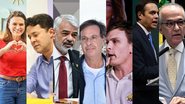 Alguns dos políticos citados em pesquisa sobre disputa para o Senado em 2026. Marília e Anderson lideram cenários distintos - Montagem Jamildo.com