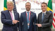 Eduardo Bolsonaro com Trump e Jair Bolsonaro - Reprodução Instagram