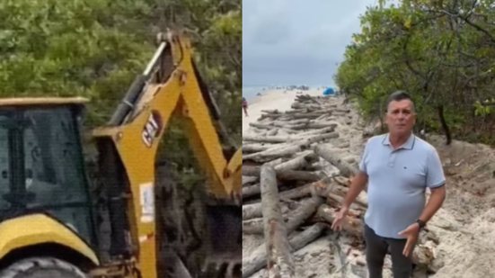 Meira se revoltou com derrubada do Muro de Maracaipe - Reprodução Instagram