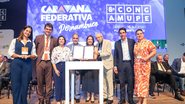 Evento de abertura da Amupe teve participação do auxiliar da Presidência André Ceciliano, ao lado da governadora Raquel Lyra - Yacy Ribeiro/Secom