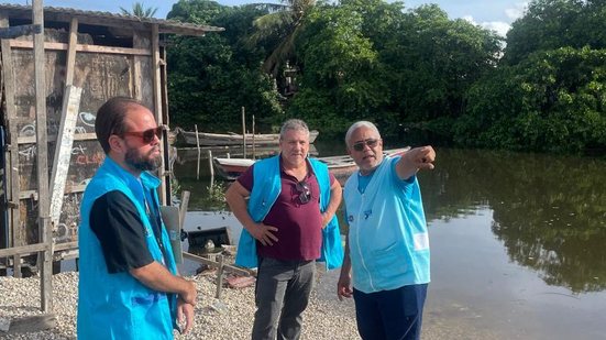 Técnicos da Perpart em trabalho de campo na comunidade do Bode - Divulgação