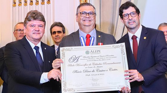O ministro Dino, na Alepe, nesta segunda - Wesley D'Almeida/Divulgação