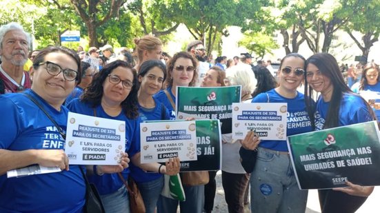 Enfermeiros protestaram no final de abril - Reprodução Instagram