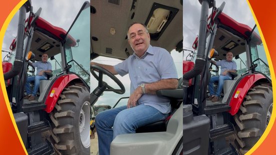 Prefeito Zeca Cavalcanti (Podemos) de Arcoverde, durante entrega de tratores na zona rural do município. - DIVULGAÇÃO
