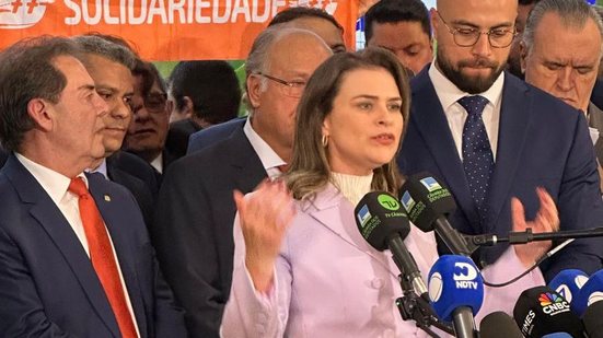 Marília Arraes discursa em evento do Solidariedade em Brasília - Câmara dos Deputados/Divulgação