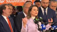 Marília Arraes discursa em evento do Solidariedade em Brasília - Câmara dos Deputados/Divulgação