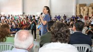 Governadora Raquel Lyra discursa em agenda no interior de Pernambuco - SECOM/ GOVERNO DE PERNAMBUCO