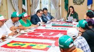A governadora Raquel Lyra recebeu comissão de representantes do 8º Grito da Terra Pernambuco. - Foto: Yacy Amorim/Secom