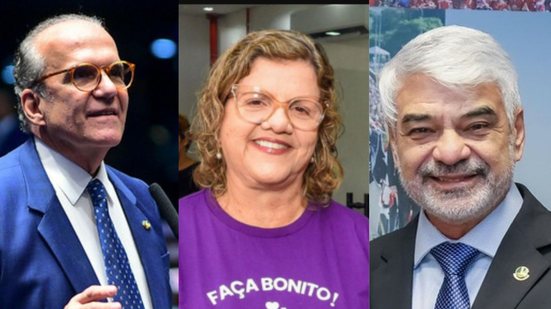 Senadores pernambucanos Fernando Dueire, Teresa Leitão e Humberto Costa. - Foto: Montagem Jamildo.com