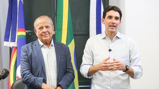 Marcílio Régio, prefeito de Goiana e Silvio Costa Filho, ministro de Portos e Aeroportos - Wesley D’Almeida