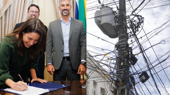 Governadora assinou autorização para Neoenergia contratar empresa responsável para embutimento da fiação elétrica do Bairro do Recife. - Foto: Divulgação