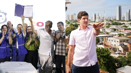 Raquel Lyra fez diversas entregas e anúncios na Mata Norte, enquanto João Campos foca no Recife - Hesíodo Góes/Secom- Edson Holanda/Prefeitura do Recife