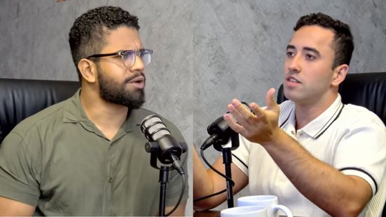 Jones Manoel e Thiago Medina comentam em episódios distintos o vídeo "adultização" de Felca - REPRODUÇÃO/ PODJÁ