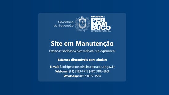 Site dos Precatórios do Fundef ainda está em manutenção, mas deve abrir amanhã (14) - Reprodução