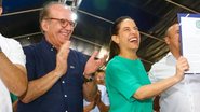Fernando Dueire e Raquel Lyra lado a lado sorrindo