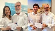 O jornalista encontrou a governadora e o prefeito nesta sexta-feira (19) - Jamildo.com