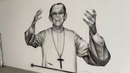 Pintura de Dom Helder Camara na nova sede do CEDOHC