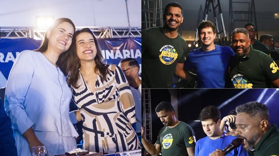 Raquel Lyra e João Campos participaram de evento do público evangélico neste fim de semana - Arquimedes Santos