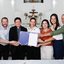Raquel Lyra, Priscila Krause, Mirella Almeida e Chiquinho participaram da assinatura da ordem de restauro da Igreja de São Pedro, em Olinda - Hesíodo Góes/Secom