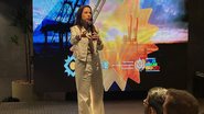 Governadora Raquel Lyra em evento de lançamento da nova marca do Porto de Suape