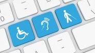 Símbolos de deficiência em teclas de computador