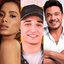 Montagem de cinco fotos, Gusttavo Lima, Anitta, João Gomes, Wesley Safadão, Alceu Valença
