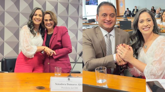 Deputada Iza Arruda com Damares Alves no Senado Federal