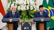 Presidente Lula ao lado do presidente de Jacarta, Prabowo Subianto