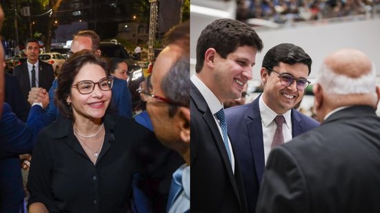 Priscila Krause e João Campos comparecem a evento da Assembleia de Deus