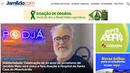 Reprodução da home do site Jamildo.com com o banner principal, de maior destaque, para a campanha nacional.