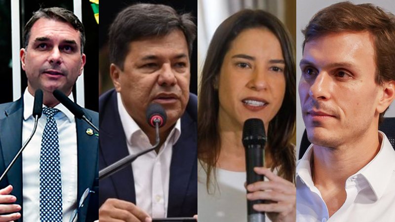 Anotações de Flávio Bolsonaro citam apoio do PL a Raquel Lyra e Senado com Mendonça Filho e Miguel Coelho