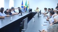 Prefeito de Jaboatão, Mano Medeiros, em recente encontro do  com representantes do setor imobiliário do estado