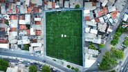 Foto aérea do Gramadão do Campo do Onze, no bairro de Santo Amaro