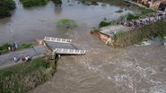 Ponte desabou em Calçado, no Agreste de Pernambuco | Crédito: Prefeitura de Calçado/Divulgação