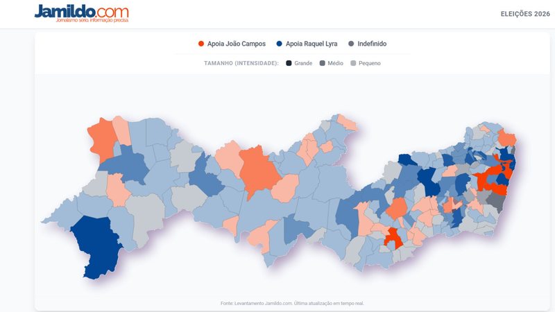 João Campos e Raquel Lyra travam disputa acirrada pelos maiores colégios eleitorais