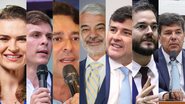 Montagem de 7 fotos: marilia arraes, miguel coelho, anderson ferreira, humberto costa, eduardo da fonte, tulio gadelha, mendonça filho