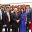 sorriem juntos túlio gadelha, eduardo da fonte, o pastor, raquel lyra, miguel coelho, michelle collins e outros três homens de terno