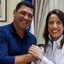 Prefeito de Primavera, Jeyson Falcão e governadora Raquel Lyra em reunião no Palácio do Campo das Princesas