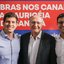 João Campos, Geraldo Alckmin e Victor Marques, em evento no bairro do Ipsep