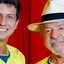 João Campos e Lula sorriem com camisetas do Brasil, em verde e amarelo