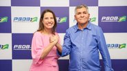 Raquel Lyra e Edinázio Silva, quando ela ainda era do PSDB e ele do PRTB