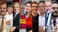 Montagem de 9 fotos, na ordem: Carlos Sant'anna, Eduardo da Fonte, Humberto Costa, José Mariano, Marília Arraes, Miguel Coelho, Paulo Rubem Santiago, Silvio Nascimento, Túlio Gadelha